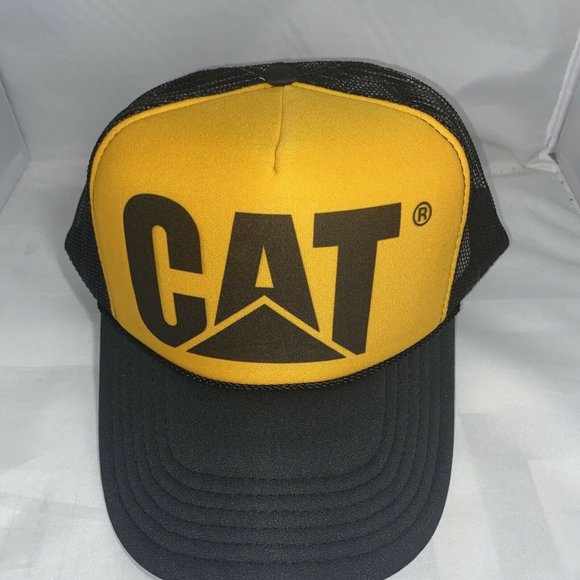 Caterpillar Hat CAT Foam Hat Snap Back Trucker Hat - Picture 4 of 4